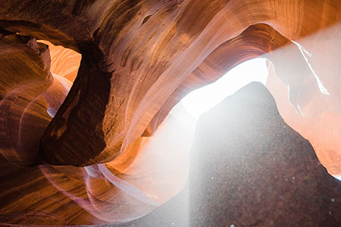 Inside Antelope Canyon at the Navajo Nation Park. Stock image from Unsplash.